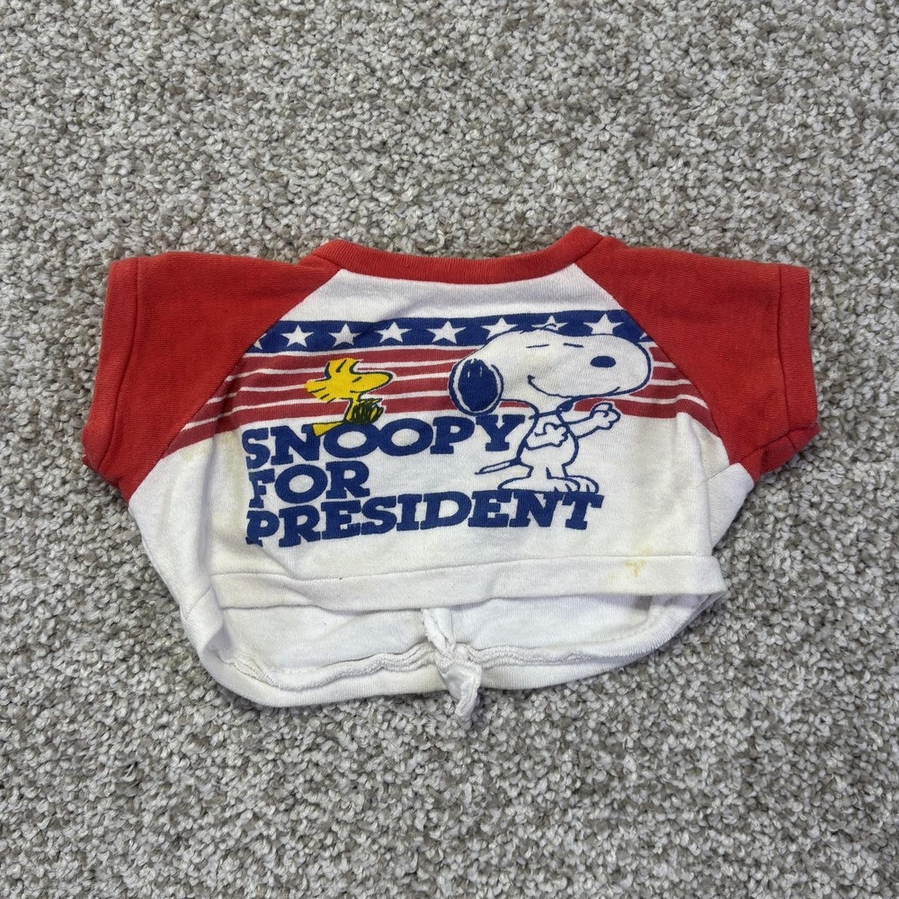 Vintage Snoopy For President‎ Dog Shirt Determined Productions Red White Infant